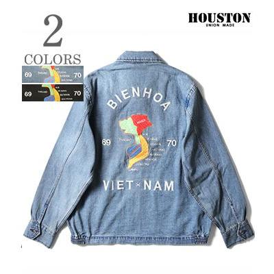 HOUSTON（ヒューストン） デニム ベトナムジャケット マップ柄 HOUSTON 