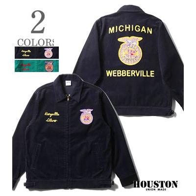 HOUSTON（ヒューストン） 12wコーデュロイ 刺繍 ファーマージャケット