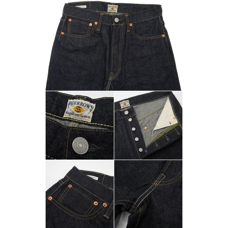PHERROWS 521SW W31 未使用 Pherrow's】521SW STARCHED WASH STRAIGHT JEANS｜アメカジ