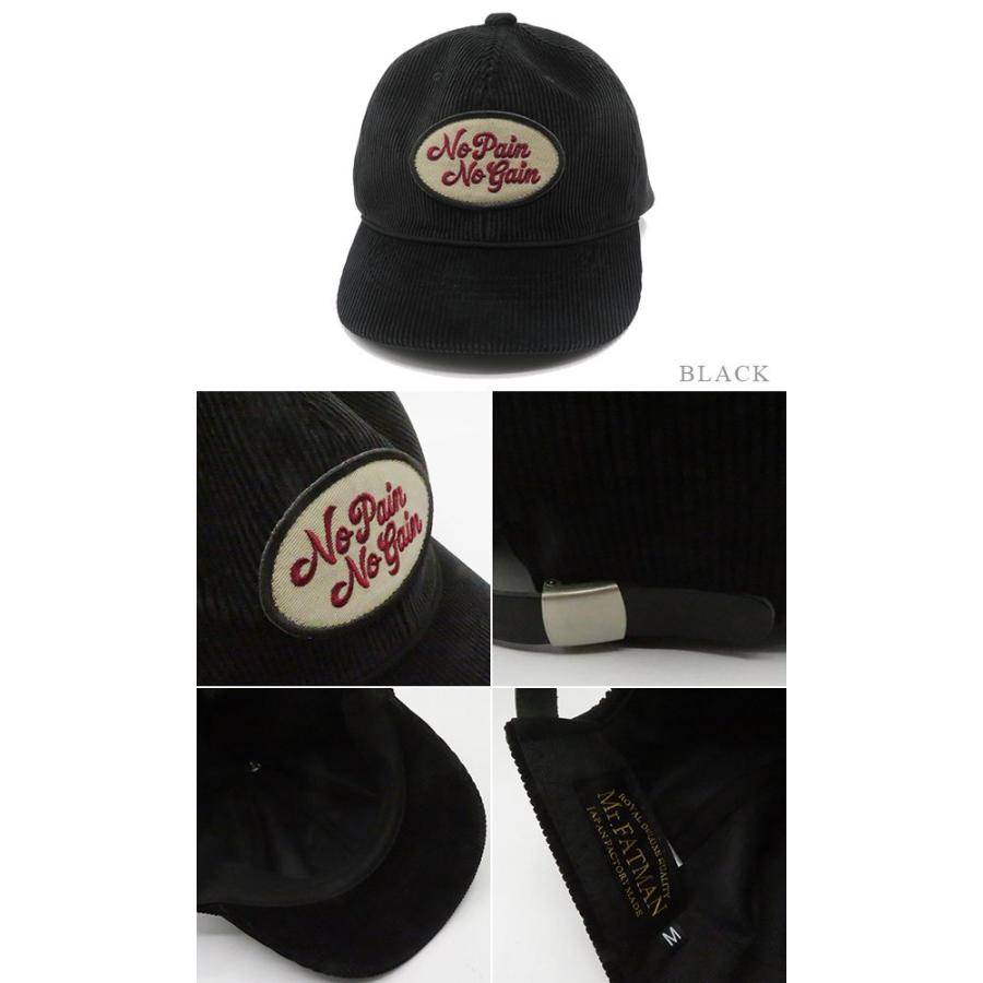 Mr.FATMAN ブラック コーデュロイキャップ Mr.FATMAN ミスターファットマン コーデュロイ ベースボールキャップ