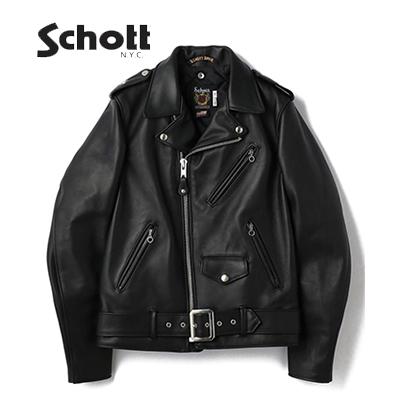 ショット Made in USA ステアハイド ダブルライダース Schott 613UST ONE STAR RIDERS TALL 5950017の画像