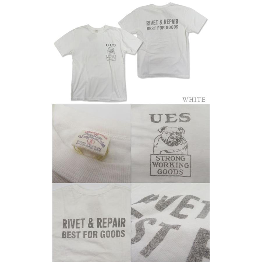 UES（ウエス） 半袖 16番単糸 天竺 プリントTシャツ UESBULLDOG SST