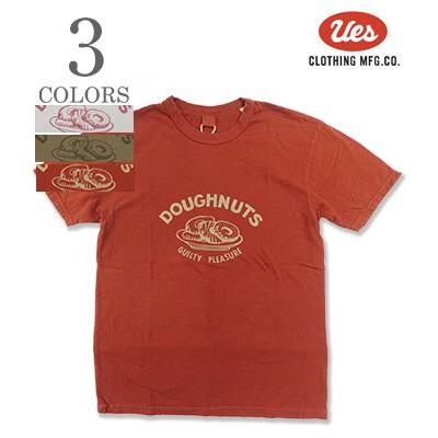 UES ウエス 半袖|16番単糸|天竺|プリントTシャツ『DOUGHNUTS SST』【アメカジ・カレッジ】652504 UES（ウエス） 半袖 16番単糸 天竺 プリントTシャツ DOUGHNUTS SST