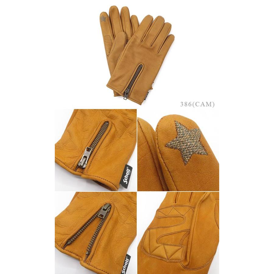 Schott N.Y.C（ショット） レザーグローブ 手袋 COW HIDE スマホ対応
