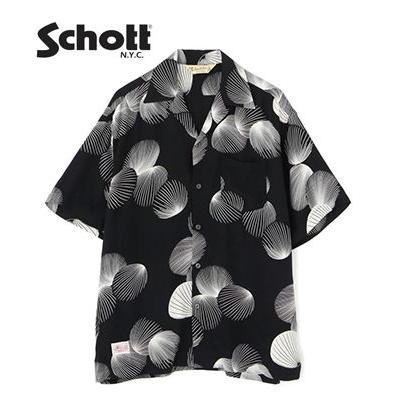 Schott N.Y.C ショット 半袖 ハワイアン シャツ PERFECTO MOTER OIL