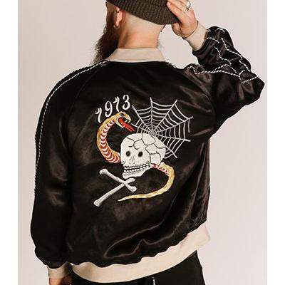Schott ショット レーヨンサテン スーベニアジャケット  RAYON SUKA ASING JACKET 蛇髑髏  アメカジ・モーターサイクル  782-5252004の画像