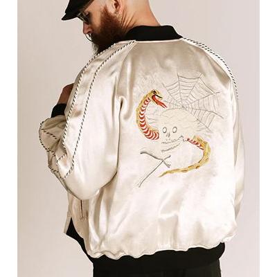Schott ショット レーヨンサテン スーベニアジャケット  RAYON SUKA ASING JACKET 蛇髑髏  アメカジ・モーターサイクル  782-5252004の画像