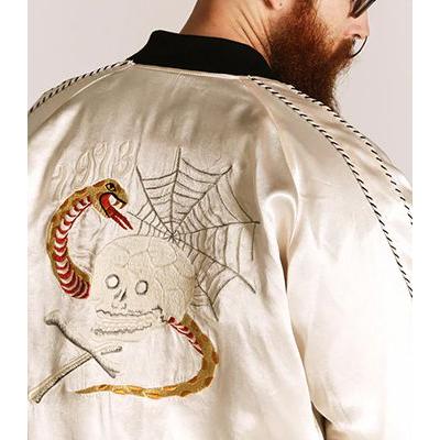 Schott ショット レーヨンサテン スーベニアジャケット  RAYON SUKA ASING JACKET 蛇髑髏  アメカジ・モーターサイクル  782-5252004の画像