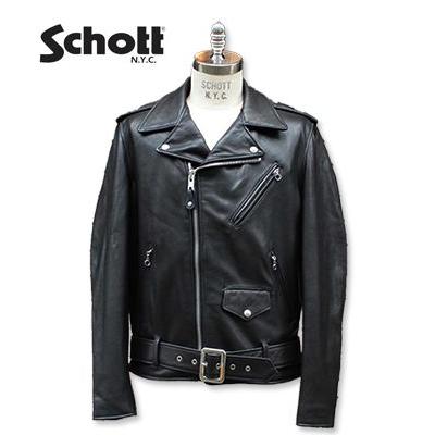 ショット Made in USA ニューネイキッドカウレザー ダブルライダース Schott 『ONESTAR NEW NAKED』 782-5950019の画像