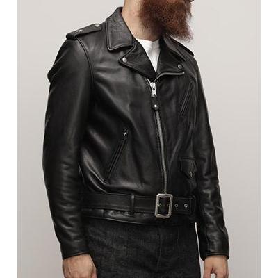 ショット Made in USA ニューネイキッドカウレザー ダブルライダース Schott 『ONESTAR NEW NAKED』 782-5950019の画像