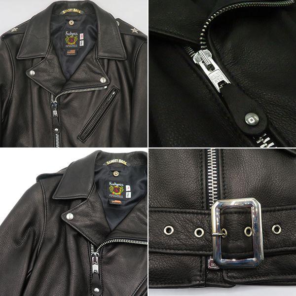 ショット Made in USA ニューネイキッドカウレザー ダブルライダース Schott 『ONESTAR NEW NAKED』 782-5950019の画像