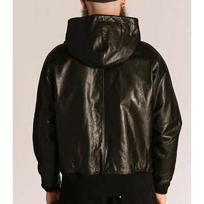 ショット カウレザー ジップパーカー レザージャケット LEATHER HOOED JACKET 782-5950055の画像