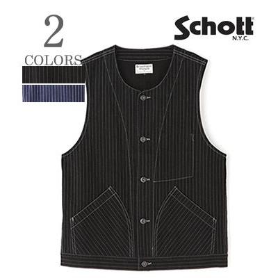 Schott N.Y.C（ショット） 硫化染 オールドヒッコリーワークベスト