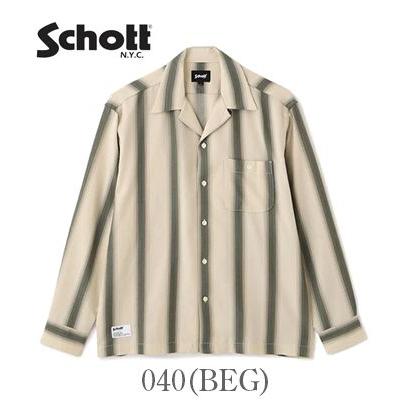 Schott N.Y.C（ショット） 長袖 フランネル オープンカラーシャツ 『LS