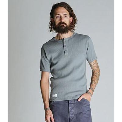 Schott N.Y.C（ショット） 半袖 ヘンリーネック 40/2リブ編み コットン 