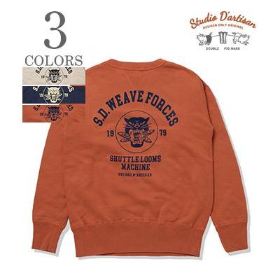 STUDIO DARTISAN ステュディオダルチザン 丸胴|両Vガゼット|クルーネック|スウェット『S.D. WEAVE FORCES SWEAT』【アメカジ・ミリタリー】8156A STUDIO D'ARTISAN（ステュディオ・ダ・ルチザン） 丸胴 両Vガゼット