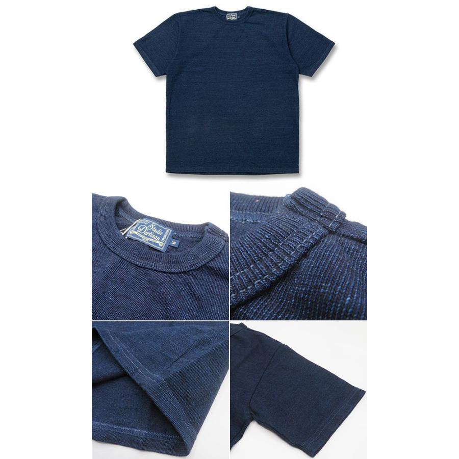 新品 ステュディオダルチザン インディゴ染めTシャツ M STUDIO D'ARTISAN（ステュディオ・ダ・ルチザン） 半袖 インディゴ染め