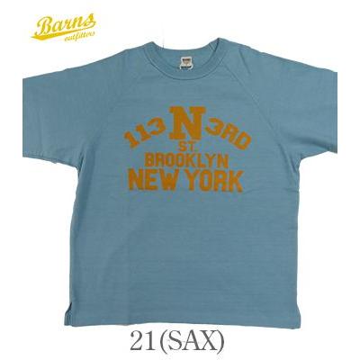 バーンズ 五分袖 ラグランスリーブ プリントTEE BARNS 90's Heavy oz. BIG TEE New York BR-24226｜organweb｜03