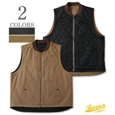 BARNS OUTFITTERSリバーシブルライトダックベスト BARNS OUTFITTERS（バーンズ アウトフィッターズ） バーンズ ライト