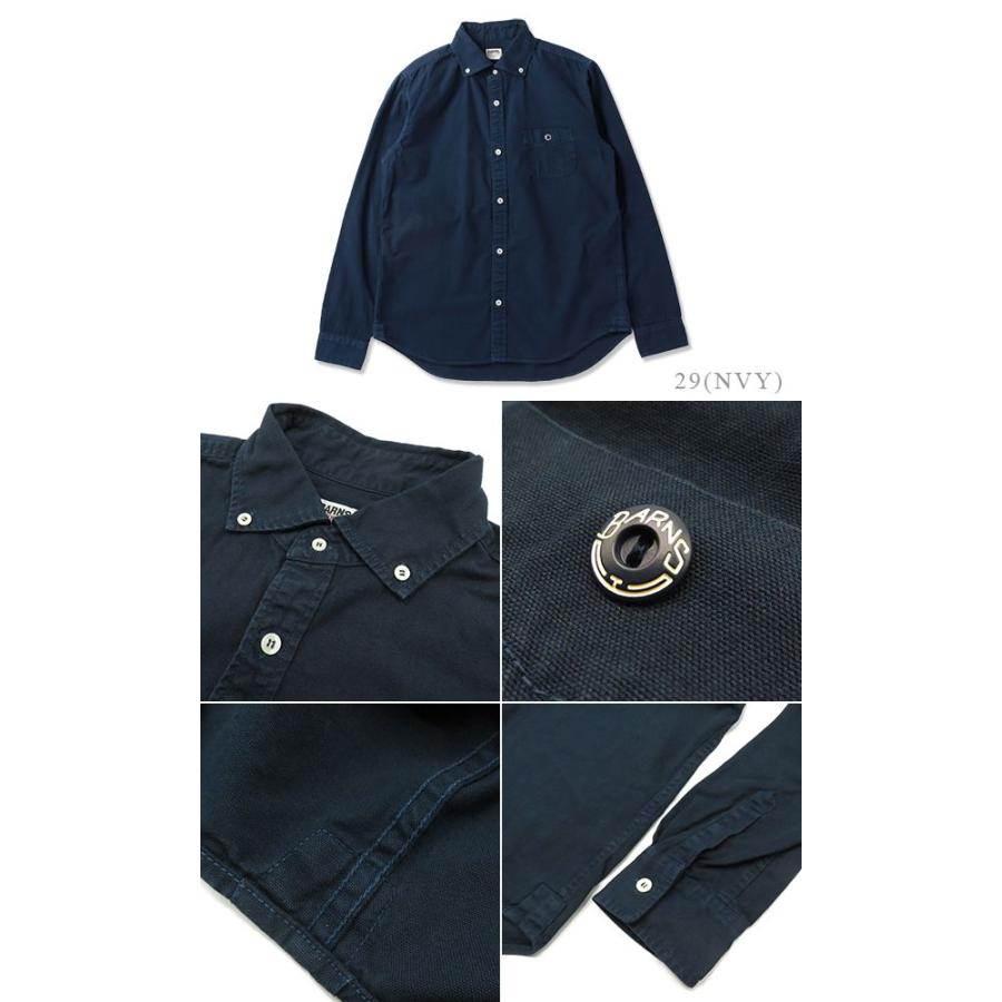 バーンズ 長袖 小衿 ワイドスブレット ボタンダウンシャツ BARNS NEW OX FORD BUTTON DOWN SHIRTS BR-4965N BARNS OUTFITTERS（バーンズ アウトフィッターズ） バーンズ 長袖 小衿