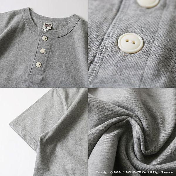 バーンズ 半袖 小寸編み ユニオンスペシャル ヘンリーネックTEE BARNS VINTAGE HENLEY NECK COZUN SST BR-8146の画像