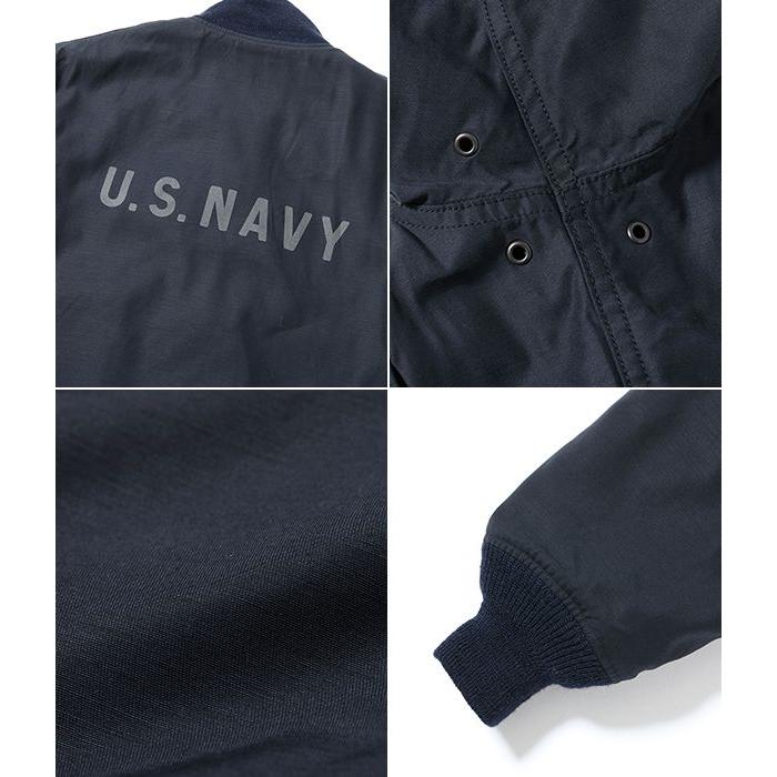 バスリクソンズ レーヨンコットン デッキジャケット BUZZ RICKSON'S Type DECK HOOK RAYON COTTON VERSION NAVY DEPARTMENT BR15762の画像