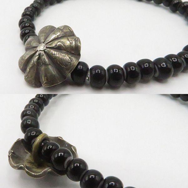 ボタンワークス ガラスビーズ コインコンチョ ブレスレット Button Works Mercury Dime White Hearts Bracelet BW-0183の画像