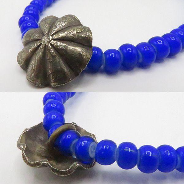ボタンワークス ガラスビーズ コインコンチョ ブレスレット Button Works Mercury Dime White Hearts Bracelet BW-0183の画像
