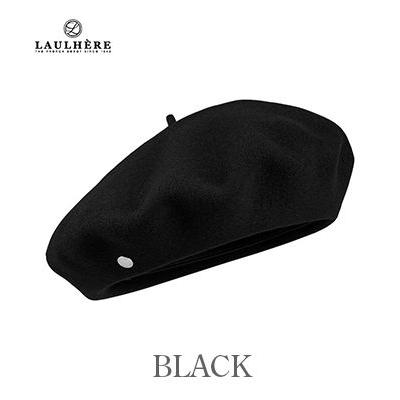 LAULHÈRE CAMPAN（10インチ)ウール ベレー帽 黒 箱付き LAULHERE（ローレール） ロレール オーセンティック 10型 ウールバスク