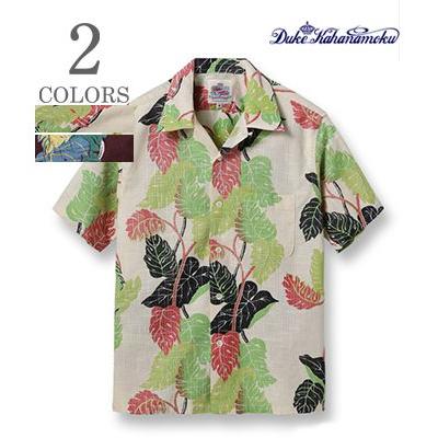 DUKE KAHANAMOKU MONSTERA XL コットンリネン SUN SURF デュークカハナモク 半袖 コットンリネン アロハシャツ DUKE