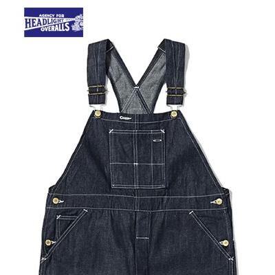 【極美品】W30 実名復刻　ヘッドライト　オーバーオール　HD41630 SUGAR CANE ヘッドライト 実名復刻 9.5oz.デニム ハイバック