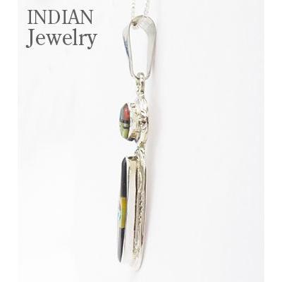 ZUNI INDIAN JEWELRY ズニ族 チップインレイ ペンダントトップ ZUNI
