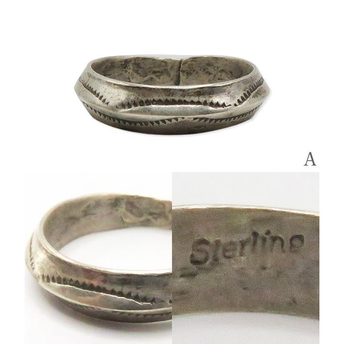 NAVAJO INDIAN JEWELRY ナバホ族 スタンプワーク シルバー リング