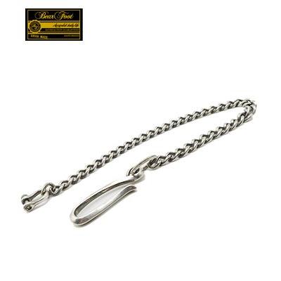 ベアフット 真鍮製 厚塗り銀メッキ ウォレットチェーン BEAR FOOT BRASS WALLET CHAIN Silver plating IPC-OG03の画像