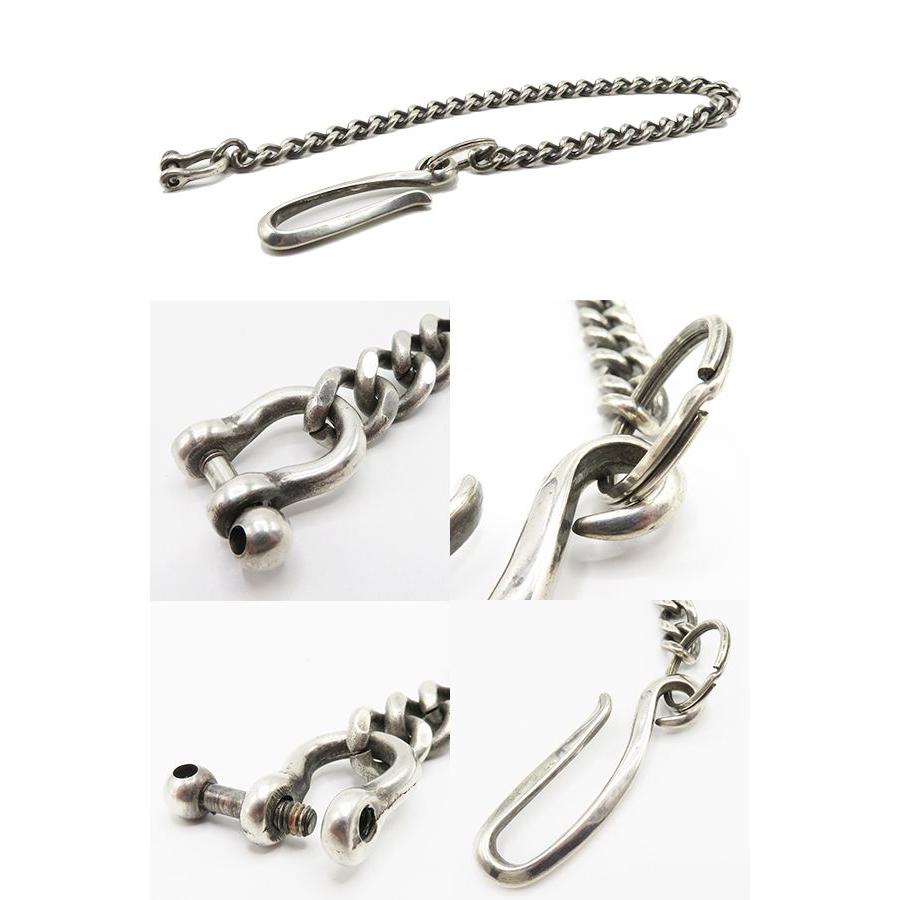 ベアフット 真鍮製 厚塗り銀メッキ ウォレットチェーン BEAR FOOT BRASS WALLET CHAIN Silver plating IPC-OG03の画像
