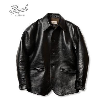 PREQUEL プリクエル HOMAGE 1907|ホースハイド|シングルブレスト|カーコート『Single Breasted Car Coat』【アメカジ・ワーク】J1001 プリクエル HOMAGE 1907 ホースハイド シングルブレスト カーコート