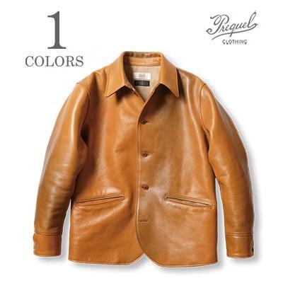 PREQUEL プリクエル HOMAGE 1907|ホースハイド|シングルブレスト|カーコート『Single Breasted Car Coat』【アメカジ・ワーク】J1001 プリクエル HOMAGE 1907 ハンドダイ カウハイドレザー シングル