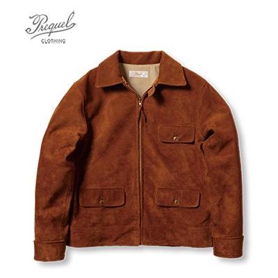 ~70s スェードレザー スポーツジャケット ヴィンテージライクフェイクレザー スポーツジャケット