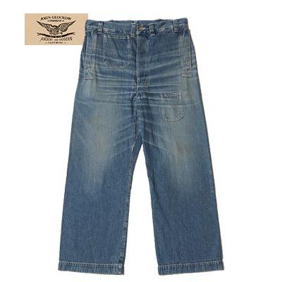 ジョングラッコー WAREHOUSE ライトオンスデニム ネットメーカーズトラウザー John Gluckow 1910s Netmaker's Trousers JG-01｜organweb｜02