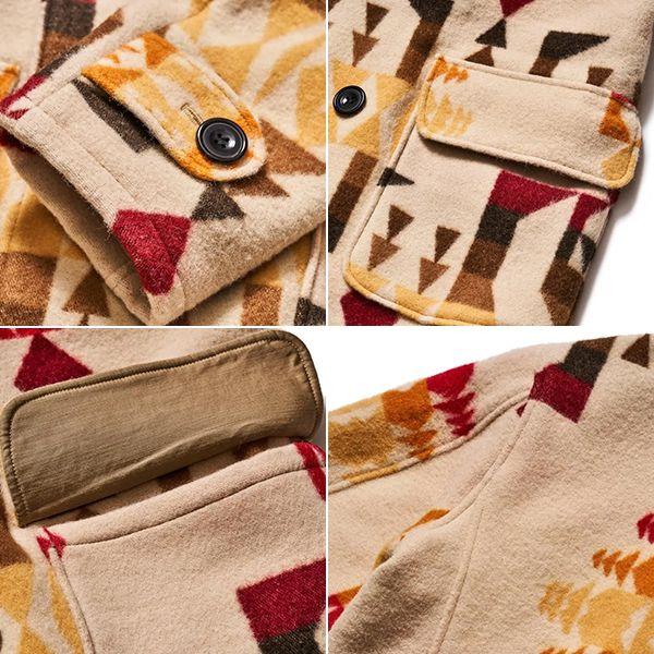 ジョングラッコー WAREHOUSE ウールジャガード マッキーノコート John Gluckow Blanket Pattern Mackinaw JG-44の画像