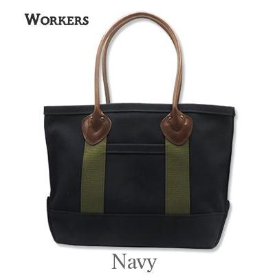 WORKERS ワーカーズ 4号帆布 レザーハンドルトートバッグ オープン