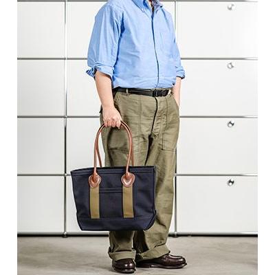 WORKERS ワーカーズ 4号帆布 レザーハンドルトートバッグ オープン