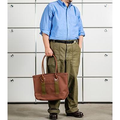 WORKERS ワーカーズ 4号帆布 レザーハンドルトートバッグ オープン