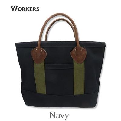 WORKERS ワーカーズ 4号帆布 レザーハンドルトートバッグ オープン