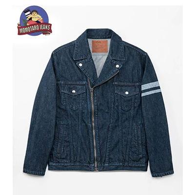 桃太郎ジーンズ 12oz.デニム ライダースジャケット MOMOTARO 桃太郎ジーンズ 12oz.デニム ライダースジャケット MOMOTARO