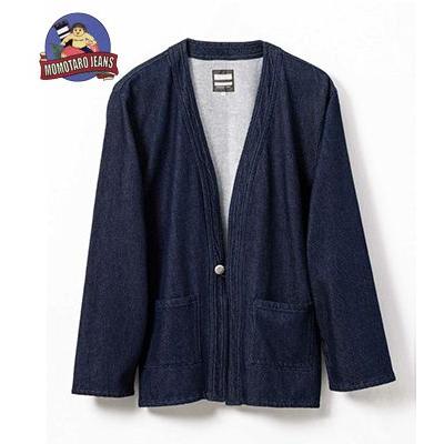 し*ん様 桃太郎ジーンズ ブルゾン カーディガン M 裏起毛 ユニセックス 楽天市場】MOMOTARO JEANS（桃太郎ジーンズ） GTB デニム カーディガン
