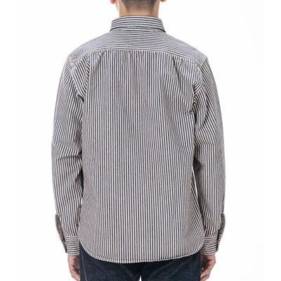 桃太郎ジーンズ（MOMOTARO JEANS） 長袖 ヒノキ染め ヒッコリー ワーク