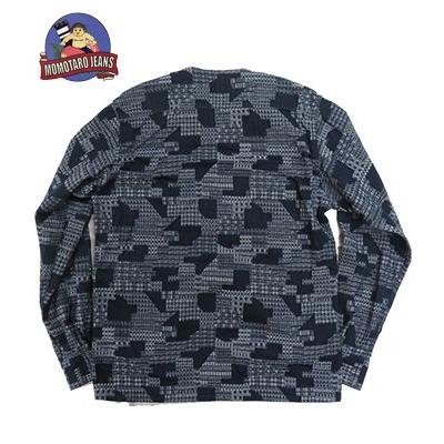 桃太郎ジーンズ（MOMOTARO JEANS） 長袖 インディゴ染色 ジャガード 