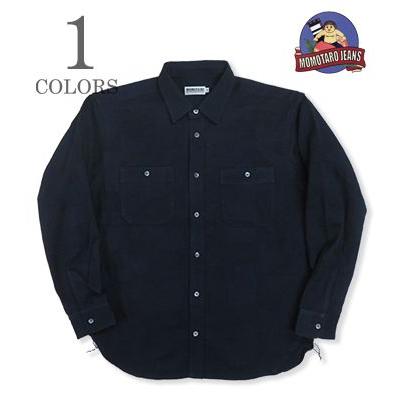 桃太郎ジーンズ（MOMOTARO JEANS） 長袖 インディゴ染色 ジャガード