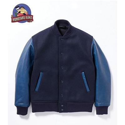 美品　桃太郎ジーンズ　バーシティジャケット　サイズ38 MOMOTARO JEANS/デニムバーシティジャケット - T-bird